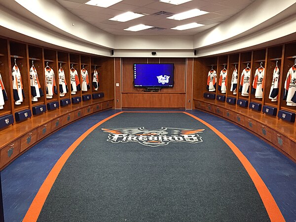 The Flint Firebirds Locker Room