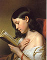 Čtoucí dívka, 1850