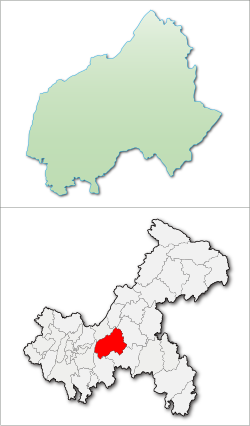 موقعیت منطقه فولینگ در نقشه