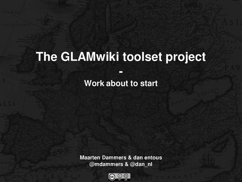 File:GLAMwiki toolset project Wikimania 2012.pdf