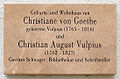 Christiane von Goethe und Christian August Vulpius, Luthergasse 5