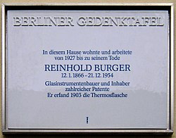 250px Gedenktafel Wilhelm Kuhr Str 3 %28Pank%29 Reinhold Burger Домострой