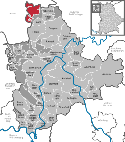 Läget för Burgjoß i Landkreis Main-Spessart