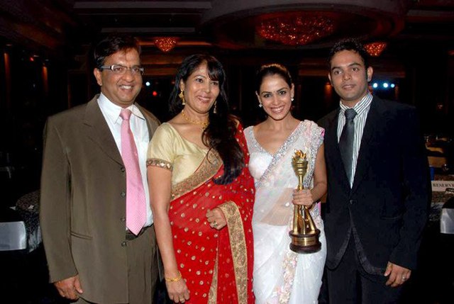 D'Souza with her family