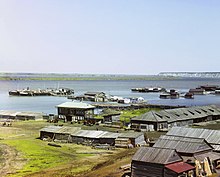 Tobolsk river wharves in 1912