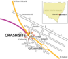 Map of the Granville railway disaster, west of Sydney, Australia