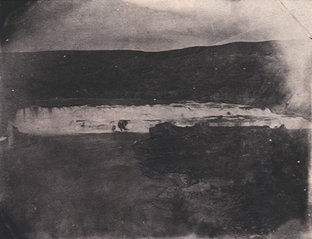 The Great Falls of the Missouri River (1860) by James D. Hutton is one of the few remaining photographs taken during the expedition. The wet-plate pho