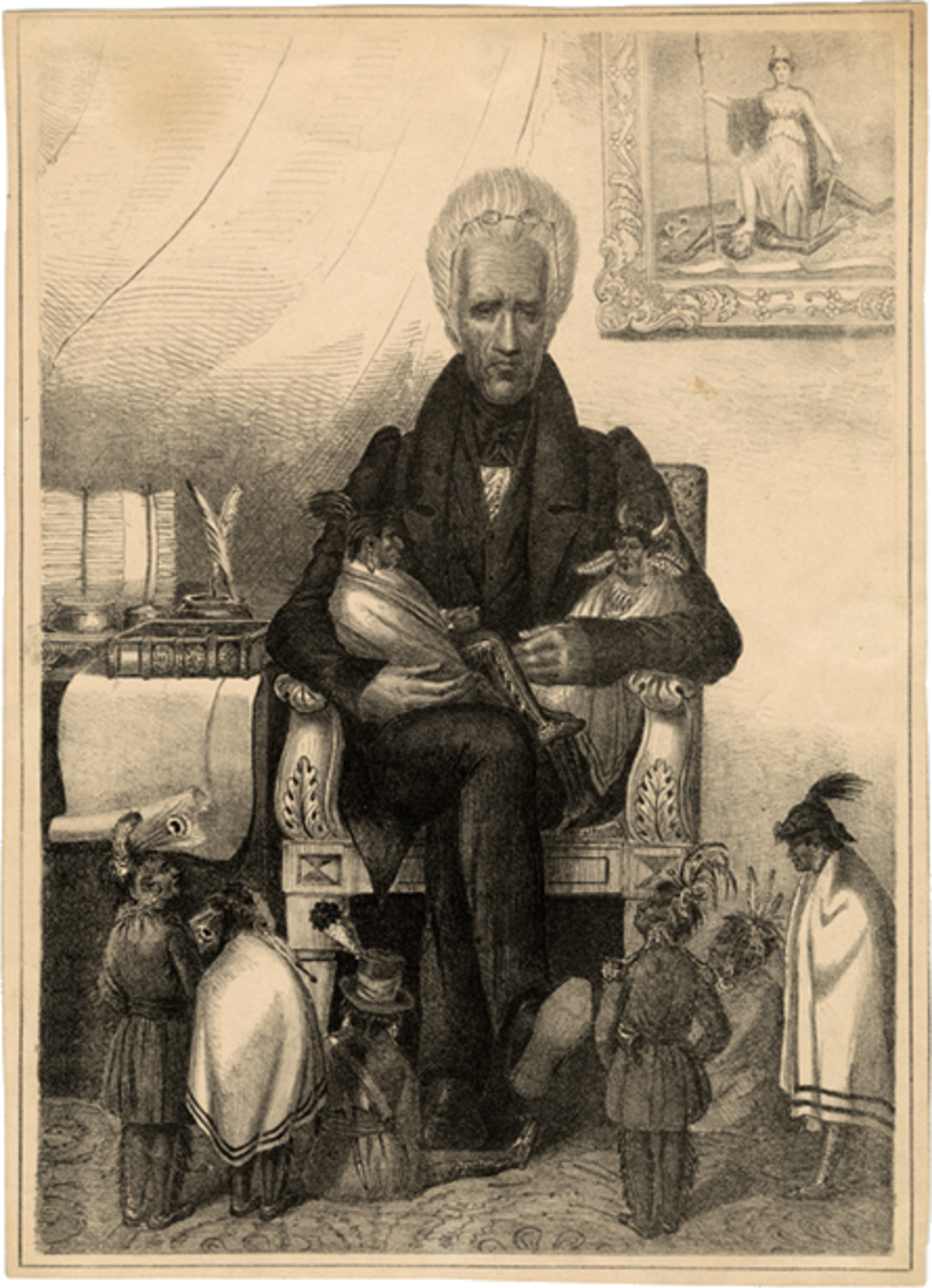 Великий отец. Andrew Jackson 1835 Capitol. Эндрю Джексон карикатура. Старец карикатура.
