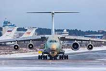 Il-76LL with PD-14 engine prototype under testing, 2015