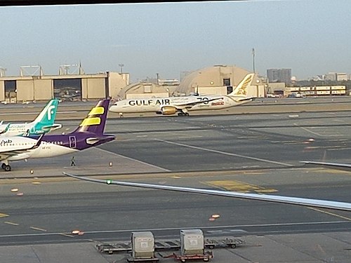 Gulf Air in Jeddah in King Abdulaziz International Airport