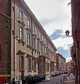 Façade de l'hôtel Saint-Jean sur la rue de la Dalbade (fin du XVIIe siècle).