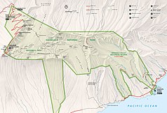 Detailed map of the national park