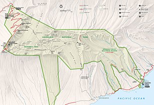 Parke Nazionalaren mapa.