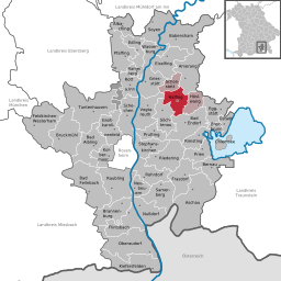 Läget för Halfing i Landkreis Rosenheim