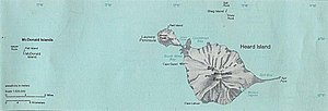 Map of Heard Island and the McDonald Islands