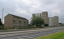 An array of Reema panel buildings in Killingbeck, Leeds. Highways Flats - York Road - geograph.org.uk - 564067.jpg