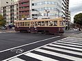 Hiroshima Electric Railway tramcar on Aioibashi Bridge.JPG