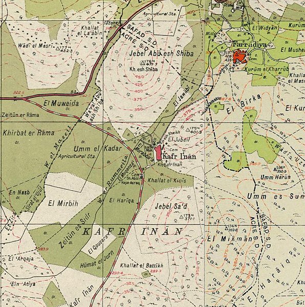 File:Historical map series for the area of Kafr 'Inan (1940s).jpg