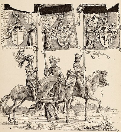 Fig. 44.—The Herald. From "The Triumph of Maximilian."