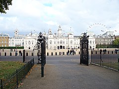 Horse Guards Parade through St James Park gates.jpg