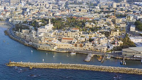 Aerial view of Jaffa Port, Israel