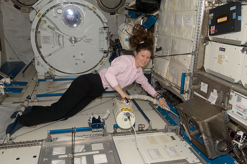 File:ISS-24 Tracy Caldwell Dyson during housekeeping.jpg