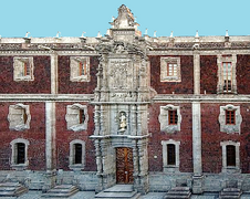 Fachada del Antiguo Colegio de San Ildefonso, hoy sede del Museo de la Luz