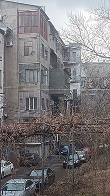 Illegal balcony attached to a residential building in Yerevan, Armenia Illegal construction in Yerevan 02.jpg