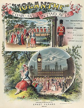 Cover of a set of piano transcriptions of Iolanthe. Unknown artist, restored by Adam Cuerden