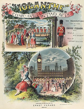 Cover of a set of piano transcriptions of Iolanthe