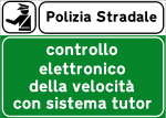 Italian traffic signs - preavviso di controllo velocità con tutor.svg