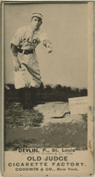 File:J. Devlin, St. Louis Browns, baseball card portrait LCCN2008675132.tif
