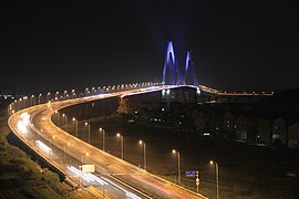 Jiaojiang No.2 Bridge at night.JPG