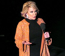 Joan Rivers performing in 2009 Joan Rivers at Udderbelly 09 (cropped).jpg