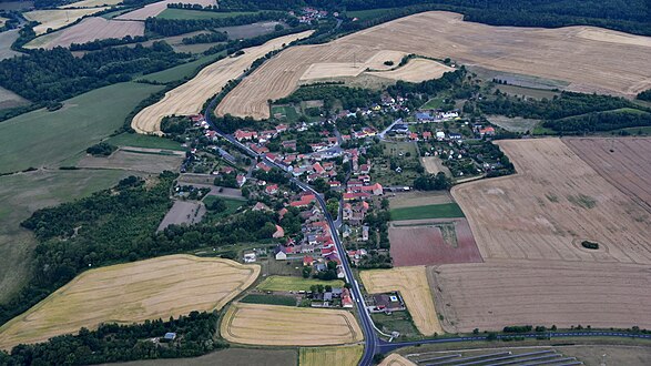 Hameau de Senkov : vue aérienne.