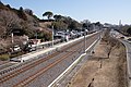 駅全景。下り線側のみ駅設備が設置されている（2019年3月）