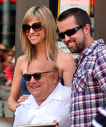 DeVito with It's Always Sunny in Philadelphia cast mates Kaitlin Olson and Rob McElhenney at the ceremony for DeVito on August 18, 2011