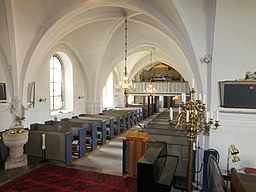 Kyrkorum mot orgelläktaren