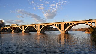 Francis Scott Key Bridge (Washington, D.C.) from the Georgetown waterfront