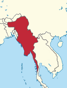 Mapa Birmy