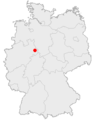 Lage der Stadt Nieheim in Deutschland