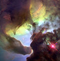 Giant "Twisters" in the Lagoon Nebula