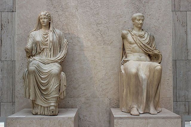 Livia and her son Tiberius, AD 14–19, from Paestum, National Archaeological Museum of Spain, Madrid