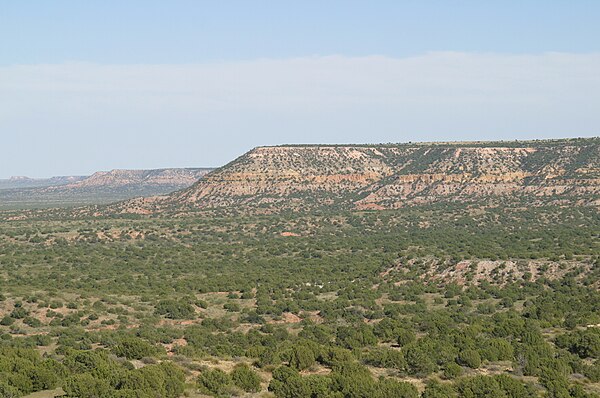 The northern edge of the Llano Estacado in New Mexico