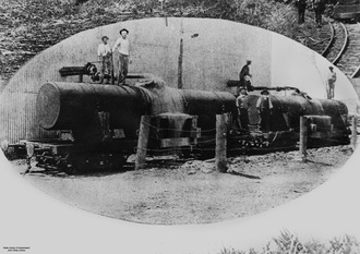 Loading juice tankers at Doolbi Sugar Mill near Childers, 1899 Loading juice tankers at Doolbi Sugar Mill near Childers, 1899.tiff