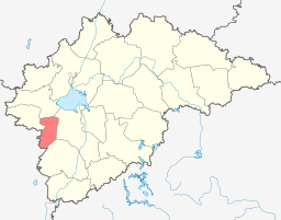 La distrikto de Volot sur la mapo de la Novgoroda provinco