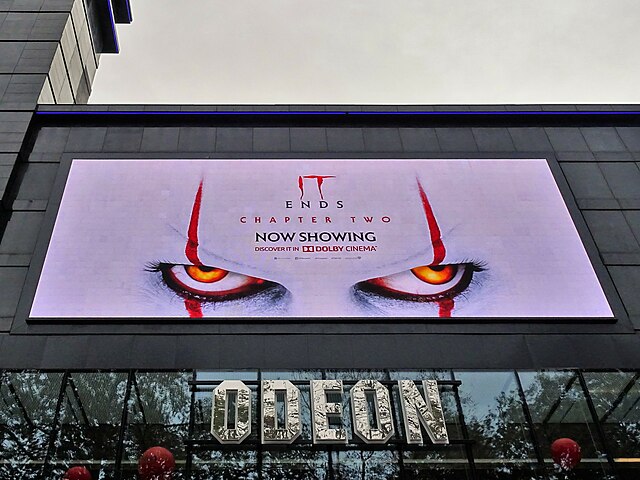 It Chapter Two advertisement at the Odeon Luxe Leicester Square in London