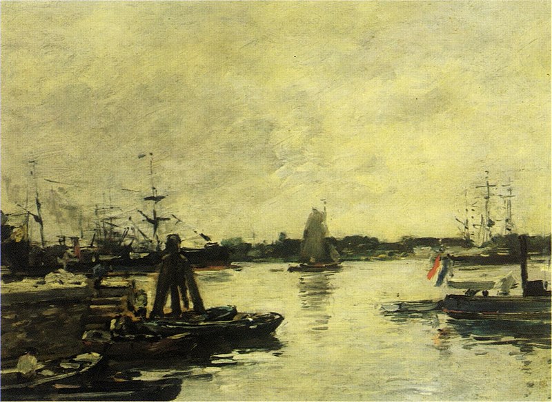 File:Louis Eugène Boudin Dock at Rotterdam 1879.jpg