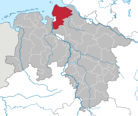 Localisation de Arrondissement de Cuxhaven