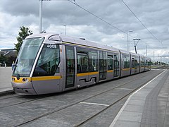 Looking north from the stop in 2006.